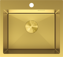 Mexen Solix évier en acier inoxydable à 1 bac 500 x 450 mm, doré - 6402501000-55