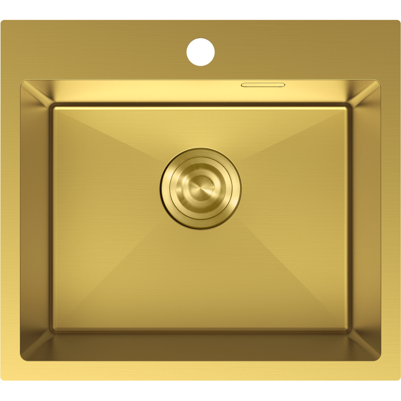 Mexen Solix évier en acier inoxydable à 1 bac 500 x 450 mm, doré - 6402501000-55