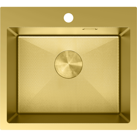 Mexen Solix évier en acier inoxydable 1 compartiment 500 x 450 mm, doré HC - 6402501000-55HC