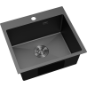 Mexen Solix évier en acier inoxydable 1 bac 500 x 450 mm, noir - 6402501000-70