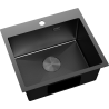 Mexen Solix évier en acier inoxydable 1 bac 500 x 450 mm, noir HC - 6402501000-70HC