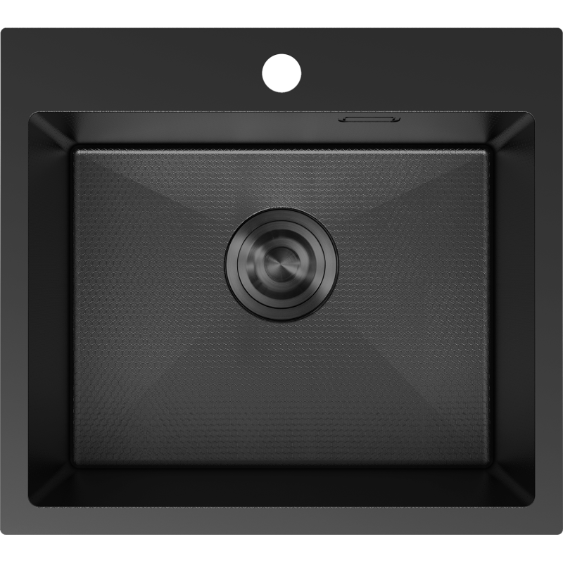 Mexen Solix évier en acier inoxydable 1 bac 500 x 450 mm, noir HC - 6402501000-70HC
