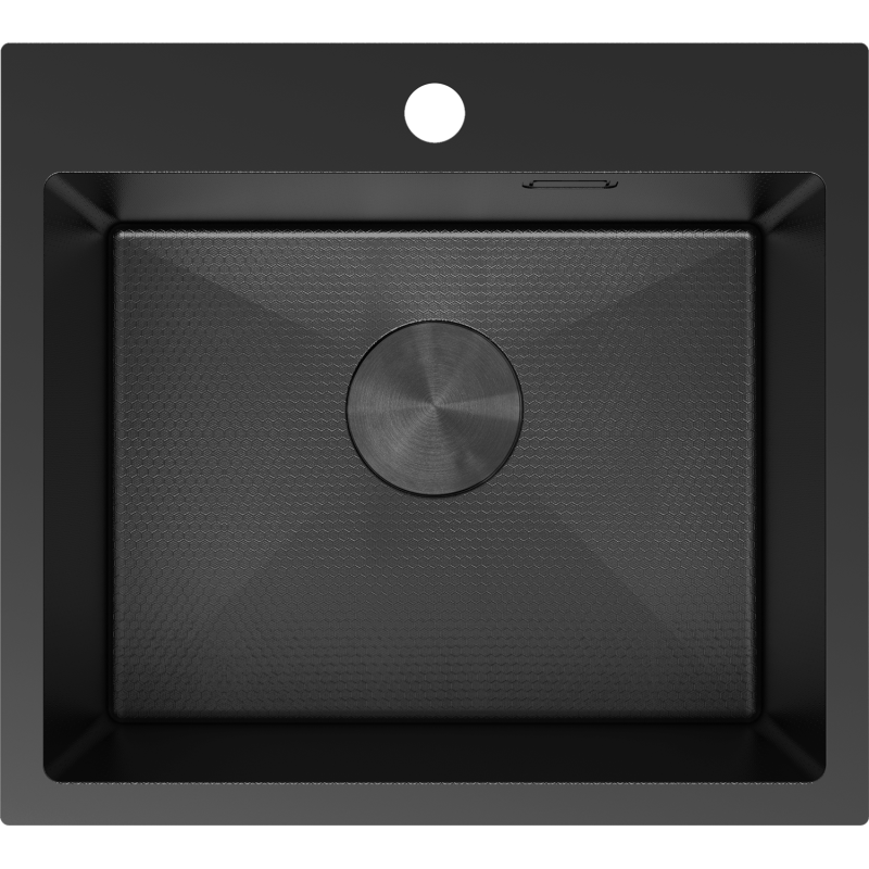 Mexen Solix évier en acier inoxydable 1 bac 500 x 450 mm, noir HC - 6402501000-70HC