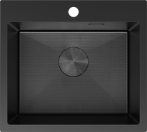 Mexen Solix évier en acier inoxydable 1 bac 500 x 450 mm, noir HC - 6402501000-70HC