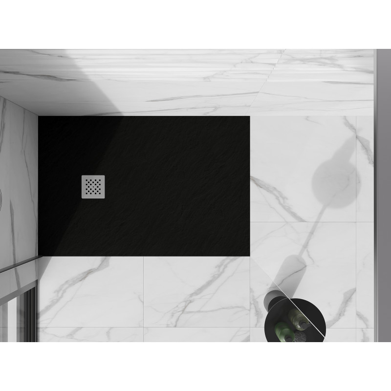 Mexen Stone+ receveur de douche rectangulaire en composite 120 x 70 cm, noir - 44707012