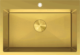 Mexen Solix évier en acier inoxydable à 1 bac 650 x 450 mm, doré HC - 6403651000-55HC