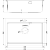 Mexen Solix évier en acier inoxydable à 1 bac 650 x 450 mm, cuivre - 6403651000-65