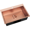 Mexen Solix évier en acier inoxydable à 1 bac 650 x 450 mm, cuivre - 6403651000-65