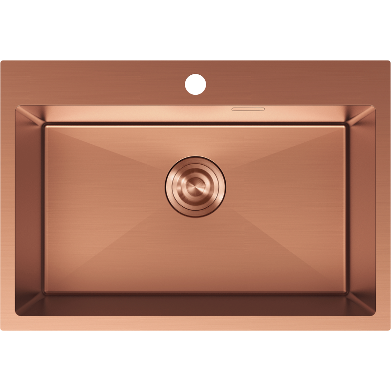 Mexen Solix évier en acier inoxydable à 1 bac 650 x 450 mm, cuivre - 6403651000-65