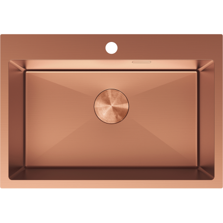 Mexen Solix évier en acier inoxydable à 1 bac 650 x 450 mm, cuivre - 6403651000-65