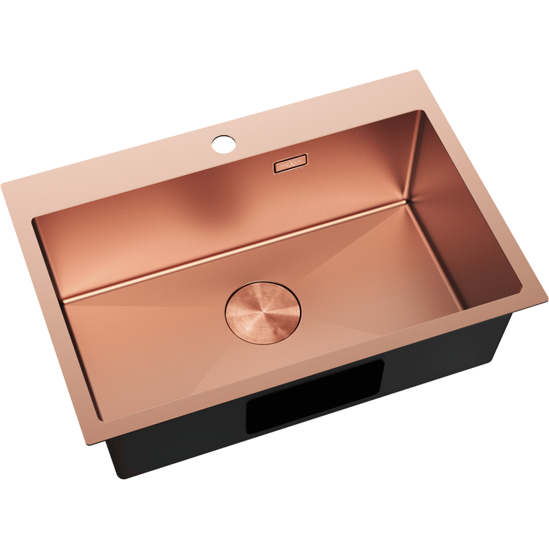 Mexen Solix évier en acier inoxydable à 1 bac 650 x 450 mm, cuivre - 6403651000-65