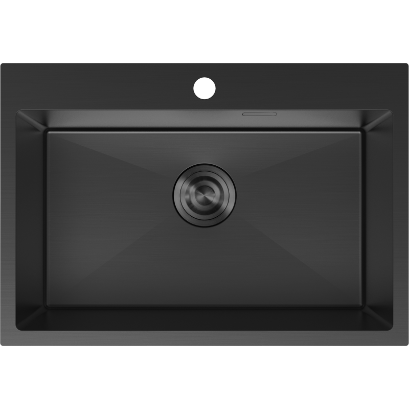 Mexen Solix évier en acier inoxydable 1 bac 650 x 450 mm, noir - 6403651000-70