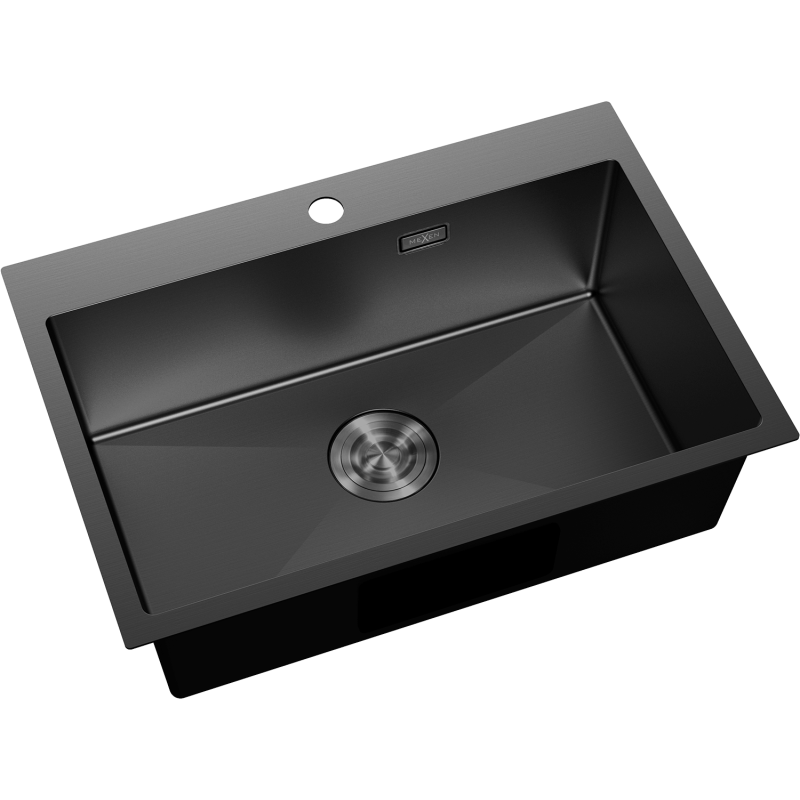 Mexen Solix évier en acier inoxydable 1 bac 650 x 450 mm, noir - 6403651000-70