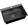 Mexen Solix évier en acier inoxydable 1 bac 650 x 450 mm, noir - 6403651000-70