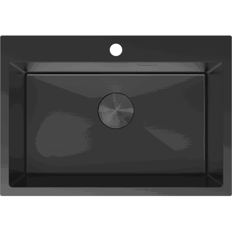 Mexen Solix évier en acier inoxydable 1 bac 650 x 450 mm, noir - 6403651000-70