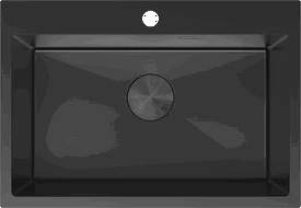 Mexen Solix évier en acier inoxydable 1 bac 650 x 450 mm, noir - 6403651000-70