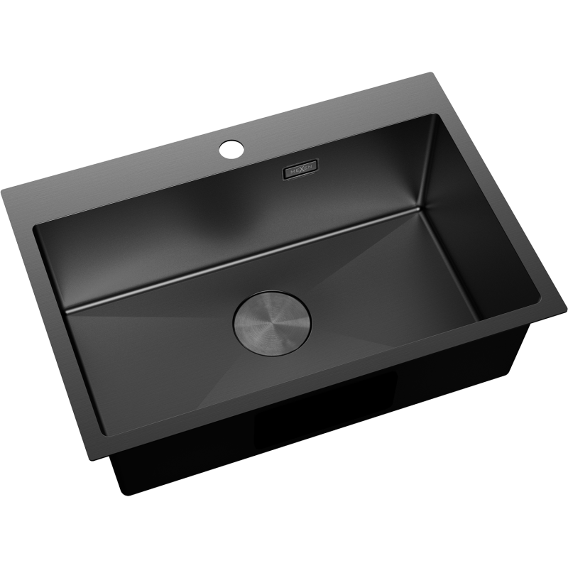 Mexen Solix évier en acier inoxydable 1 bac 650 x 450 mm, noir - 6403651000-70