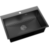 Mexen Solix évier en acier inoxydable 1 bac 650 x 450 mm, noir - 6403651000-70