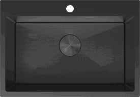 Mexen Solix évier en acier inoxydable 1 bac 650 x 450 mm, noir HC - 6403651000-70HC