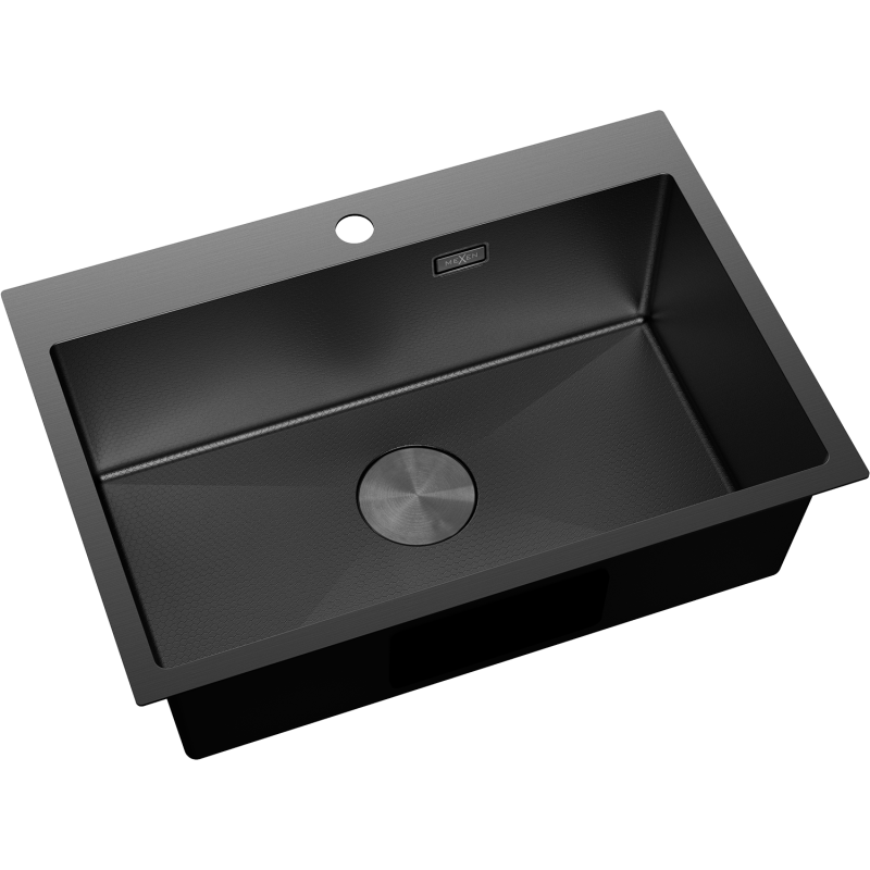Mexen Solix évier en acier inoxydable 1 bac 650 x 450 mm, noir HC - 6403651000-70HC