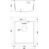 Mexen Solix évier en acier inoxydable 1 bac 400 x 500 mm, inox HC - 6406401000-01HC