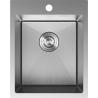 Mexen Solix évier en acier inoxydable 1 bac 400 x 500 mm, inox HC - 6406401000-01HC