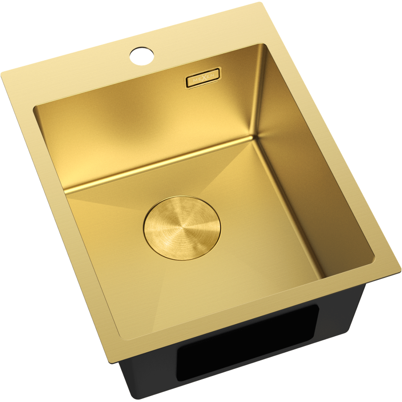 Mexen Solix évier en acier inoxydable 1-bac 400 x 500 mm, doré - 6406401000-55