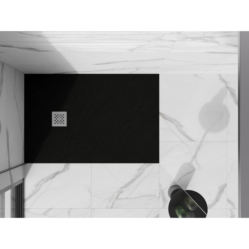 Mexen Stone+ receveur de douche rectangulaire en composite 130 x 70 cm, noir - 44707013
