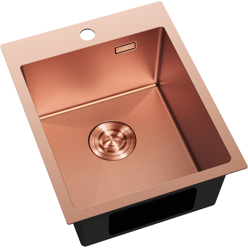 Mexen Solix évier en acier inoxydable 1 bac 400 x 500 mm, cuivre HC - 6406401000-65HC