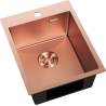 Mexen Solix évier en acier inoxydable 1 bac 400 x 500 mm, cuivre HC - 6406401000-65HC