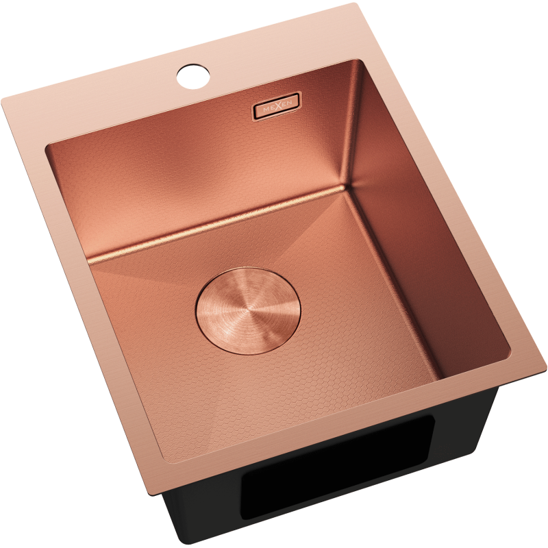 Mexen Solix évier en acier inoxydable 1 bac 400 x 500 mm, cuivre HC - 6406401000-65HC