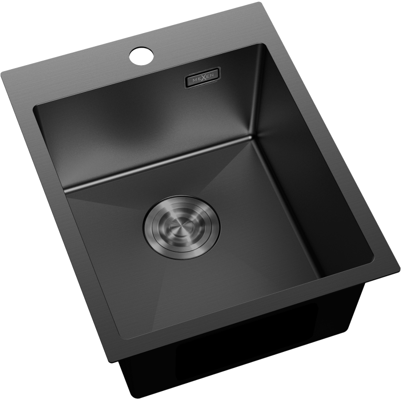 Mexen Solix évier en acier inoxydable 1 bac 400 x 500 mm, noir - 6406401000-70