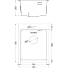 Mexen Solix évier en acier inoxydable 1 cuve 400 x 500 mm, noir HC - 6406401000-70HC