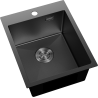 Mexen Solix évier en acier inoxydable 1 cuve 400 x 500 mm, noir HC - 6406401000-70HC