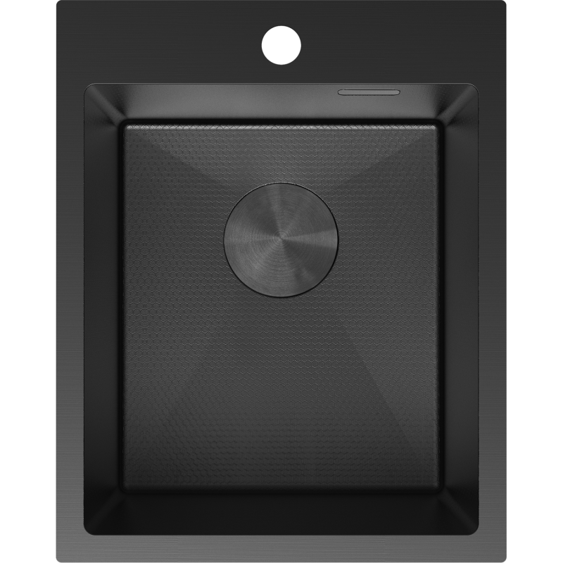 Mexen Solix évier en acier inoxydable 1 cuve 400 x 500 mm, noir HC - 6406401000-70HC