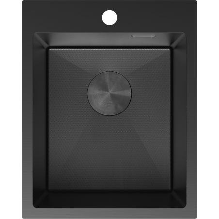 Mexen Solix évier en acier inoxydable 1 cuve 400 x 500 mm, noir HC - 6406401000-70HC