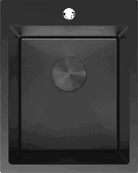 Mexen Solix évier en acier inoxydable 1 bac 400 x 500 mm, noir HC - 6406401000-70HC