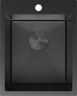 Mexen Solix évier en acier inoxydable 1 cuve 400 x 500 mm, noir HC - 6406401000-70HC
