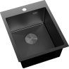 Mexen Solix évier en acier inoxydable 1 cuve 400 x 500 mm, noir HC - 6406401000-70HC