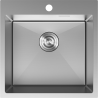 Mexen Solix évier en acier inoxydable 1 bac 500 x 500 mm, inox - 6407501000-01