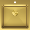 Mexen Solix évier en acier inoxydable à 1 bac 500 x 500 mm, doré - 6407501000-55