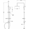 Mexen T67 colonne de douche, noire - 798676793-70