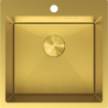 Mexen Solix évier en acier inoxydable 1 bac 500 x 500 mm, doré HC - 6407501000-55HC