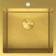 Mexen Solix évier en acier inoxydable 1 bac 500 x 500 mm, doré HC - 6407501000-55HC