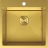 Mexen Solix évier en acier inoxydable 1 bac 500 x 500 mm, doré HC - 6407501000-55HC