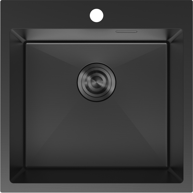 Mexen Solix évier en acier inoxydable 1 bac 500 x 500 mm, noir - 6407501000-70