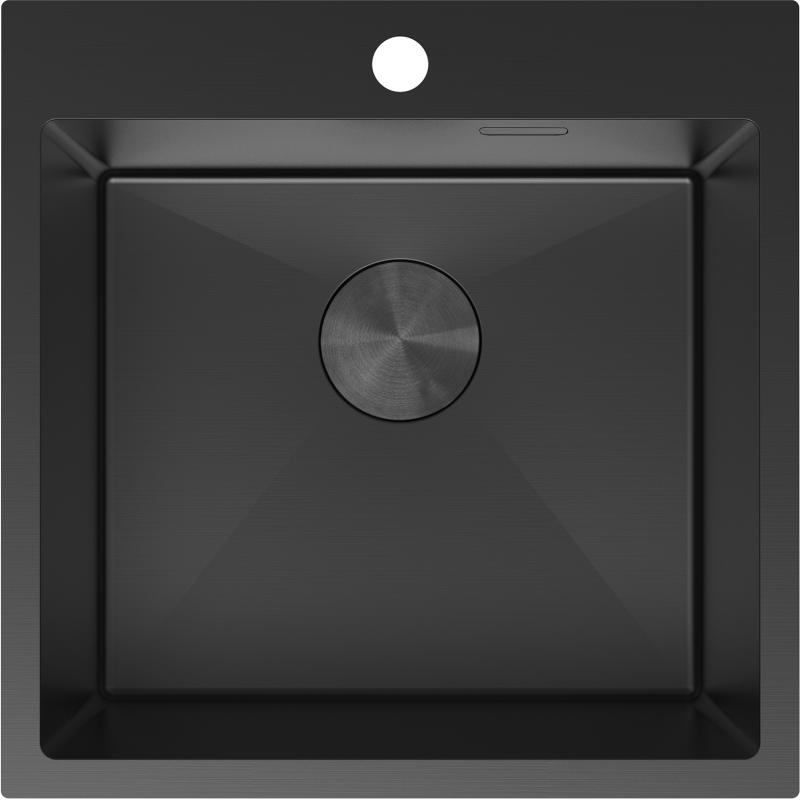 Mexen Solix évier en acier inoxydable 1 bac 500 x 500 mm, noir - 6407501000-70