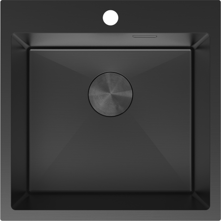 Mexen Solix évier en acier inoxydable 1 bac 500 x 500 mm, noir - 6407501000-70