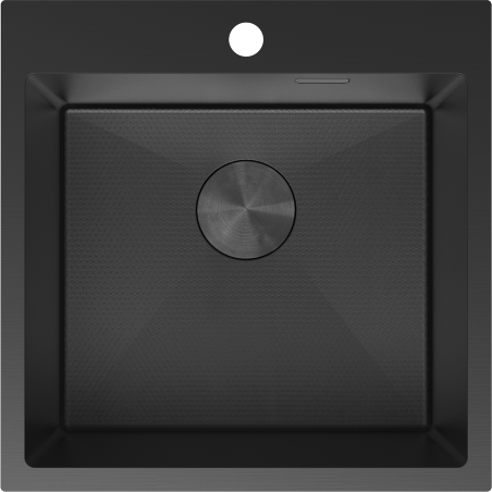 Mexen Solix évier en acier inoxydable 1 bac 500 x 500 mm, noir HC - 6407501000-70HC