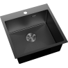 Mexen Solix évier en acier inoxydable 1 bac 500 x 500 mm, noir HC - 6407501000-70HC
